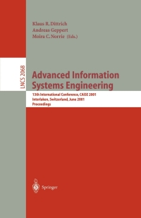 Cover image: Advanced Information Systems Engineering 1st edition 9783540422150