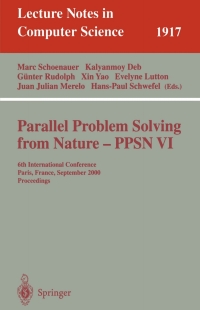 Imagen de portada: Parallel Problem Solving from Nature-PPSN VI 1st edition 9783540410560