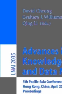 Immagine di copertina: Advances in Knowledge Discovery and Data Mining 1st edition 9783540419105