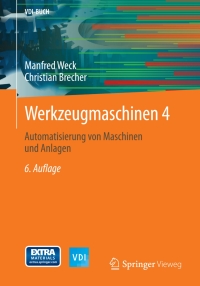 Imagen de portada: Werkzeugmaschinen 4 6th edition 9783540225072