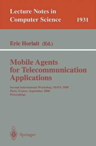 Cover image: Mobile Agents for Telecommunication Applications 1st edition 9783540410690