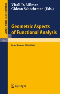表紙画像: Geometric Aspects of Functional Analysis 1st edition 9783540410706