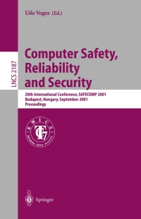 Cover image: Computer Safety, Reliability and Security 1st edition 9783540426073