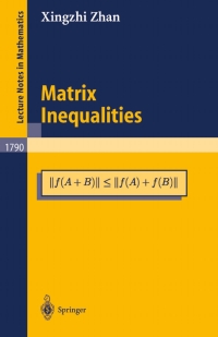 Cover image: Matrix Inequalities 9783540437987