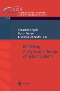 Cover image: Modelling, Analysis and Design of Hybrid Systems 1st edition 9783540438120