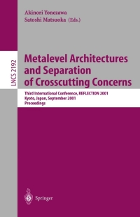صورة الغلاف: Metalevel Architectures and Separation of Crosscutting Concerns 1st edition 9783540426189