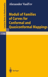 Cover image: Moduli of Families of Curves for Conformal and Quasiconformal Mappings 9783540438465