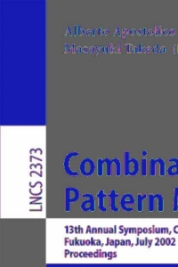 Imagen de portada: Combinatorial Pattern Matching 1st edition 9783540438625