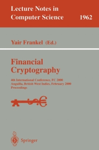 Imagen de portada: Financial Cryptography 1st edition 9783540427001