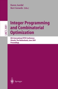 表紙画像: Integer Programming and Combinatorial Optimization 1st edition 9783540422259