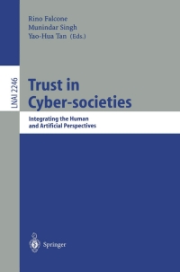 Omslagafbeelding: Trust in Cyber-societies 1st edition 9783540455479