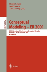 Cover image: Conceptual Modeling - ER 2001 1st edition 9783540428664