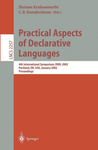 表紙画像: Practical Aspects of Declarative Languages 1st edition 9783540430926
