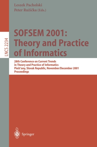 Immagine di copertina: SOFSEM 2001: Theory and Practice of Informatics 1st edition 9783540429128