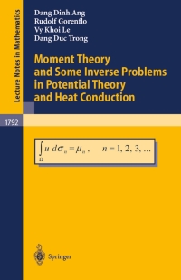 Omslagafbeelding: Moment Theory and Some Inverse Problems in Potential Theory and Heat Conduction 9783540440062