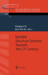 Titelbild: Variable Structure Systems: Towards the 21st Century 1st edition 9783540429654