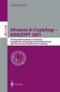 Imagen de portada: Advances in Cryptology — ASIACRYPT 2001 1st edition 9783540429876