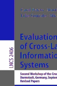 Cover image: Evaluation of Cross-Language Information Retrieval Systems 1st edition 9783540440420