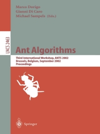 Imagen de portada: Ant Algorithms 1st edition 9783540441465