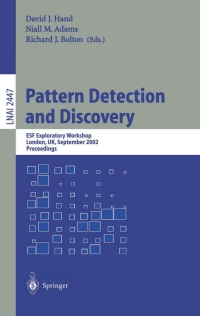 Immagine di copertina: Pattern Detection and Discovery 1st edition 9783540441489