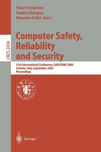 Cover image: Computer Safety, Reliability and Security 1st edition 9783540441571