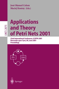 Cover image: Applications and Theory of Petri Nets 2001 1st edition 9783540422525