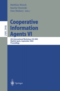 Cover image: Cooperative Information Agents VI 1st edition 9783540441731