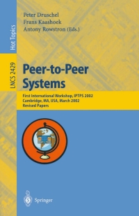 Cover image: Peer-to-Peer Systems 1st edition 9783540441793