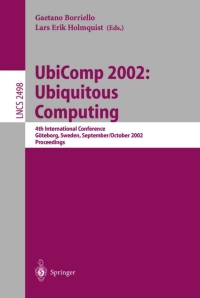 Cover image: UbiComp 2002: Ubiquitous Computing 9783540442677