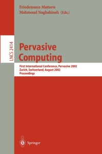 Imagen de portada: Pervasive Computing 1st edition 9783540440604