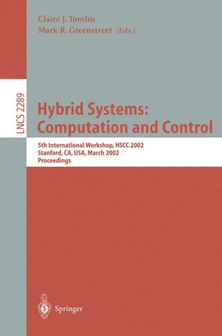 表紙画像: Hybrid Systems: Computation and Control 1st edition 9783540433217