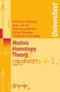 Cover image: Motivic Homotopy Theory 9783540458951