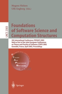 Cover image: Foundations of Software Science and Computation Structures 1st edition 9783540433668