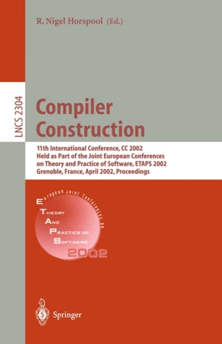 Imagen de portada: Compiler Construction 1st edition 9783540433699