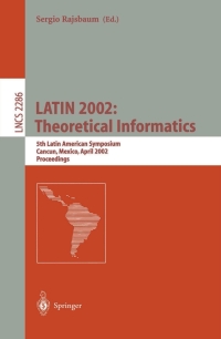 Cover image: LATIN 2002: Theoretical Informatics 9783540434009