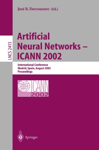 Cover image: Artificial Neural Networks — ICANN 2002 1st edition 9783540440741