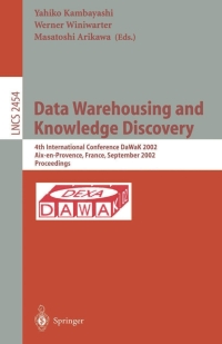 Cover image: Data Warehousing and Knowledge Discovery 1st edition 9783540441236