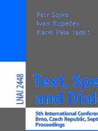 Cover image: Text, Speech and Dialogue 1st edition 9783540441298