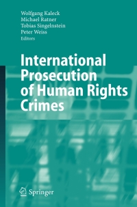 Cover image: International Prosecution of Human Rights Crimes 1st edition 9783540366485