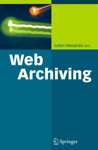 Titelbild: Web Archiving 1st edition 9783540233381