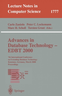 Cover image: Advances in Database Technology - EDBT 2000 1st edition 9783540672272