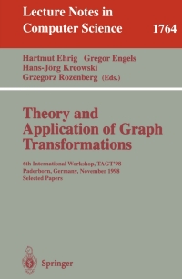 Cover image: Theory and Application of Graph Transformations 1st edition 9783540672036