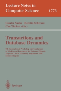 表紙画像: Transactions and Database Dynamics 1st edition 9783540672012