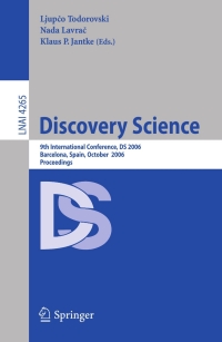 Cover image: Discovery Science 1st edition 9783540464914