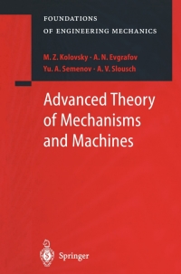 Cover image: Advanced Theory of Mechanisms and Machines 9783540671688