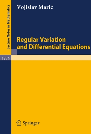Imagen de portada: Regular Variation and Differential Equations 9783540671602