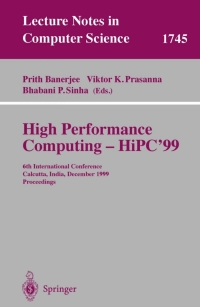 Cover image: High Performance Computing - HiPC'99 1st edition 9783540669074