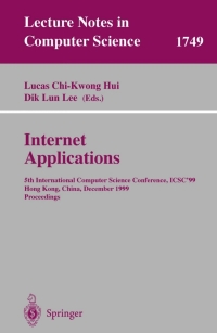 Cover image: Internet Applications 1st edition 9783540669036