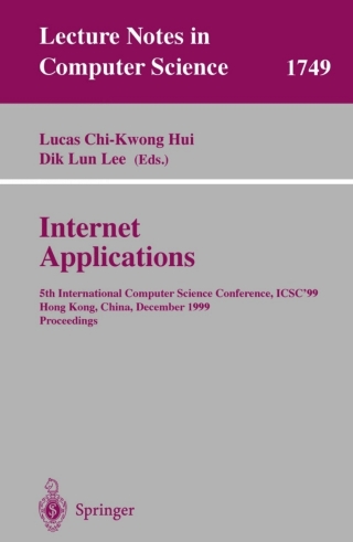 Cover image: Internet Applications 1st edition 9783540669036