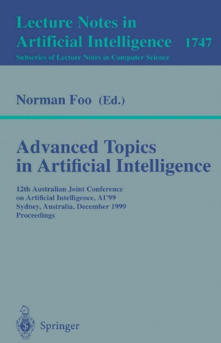 Cover image: Advanced Topics in Artificial Intelligence 1st edition 9783540668220